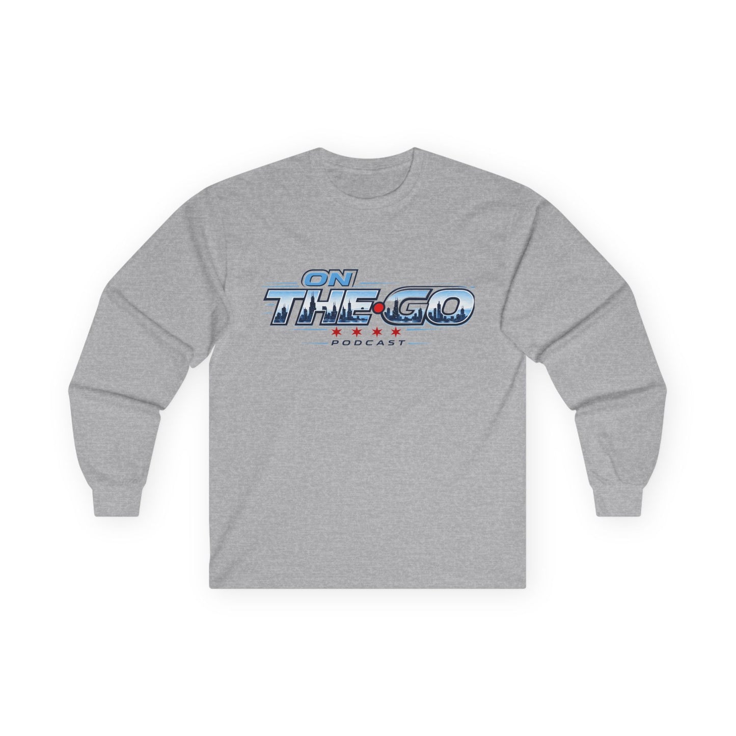On The Go Podcast Long Sleeve Tee — Vintage Racing Logo