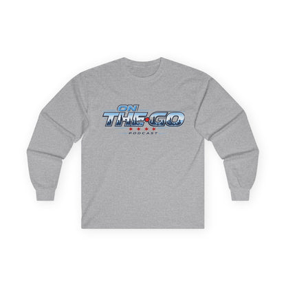 On The Go Podcast Long Sleeve Tee — Vintage Racing Logo