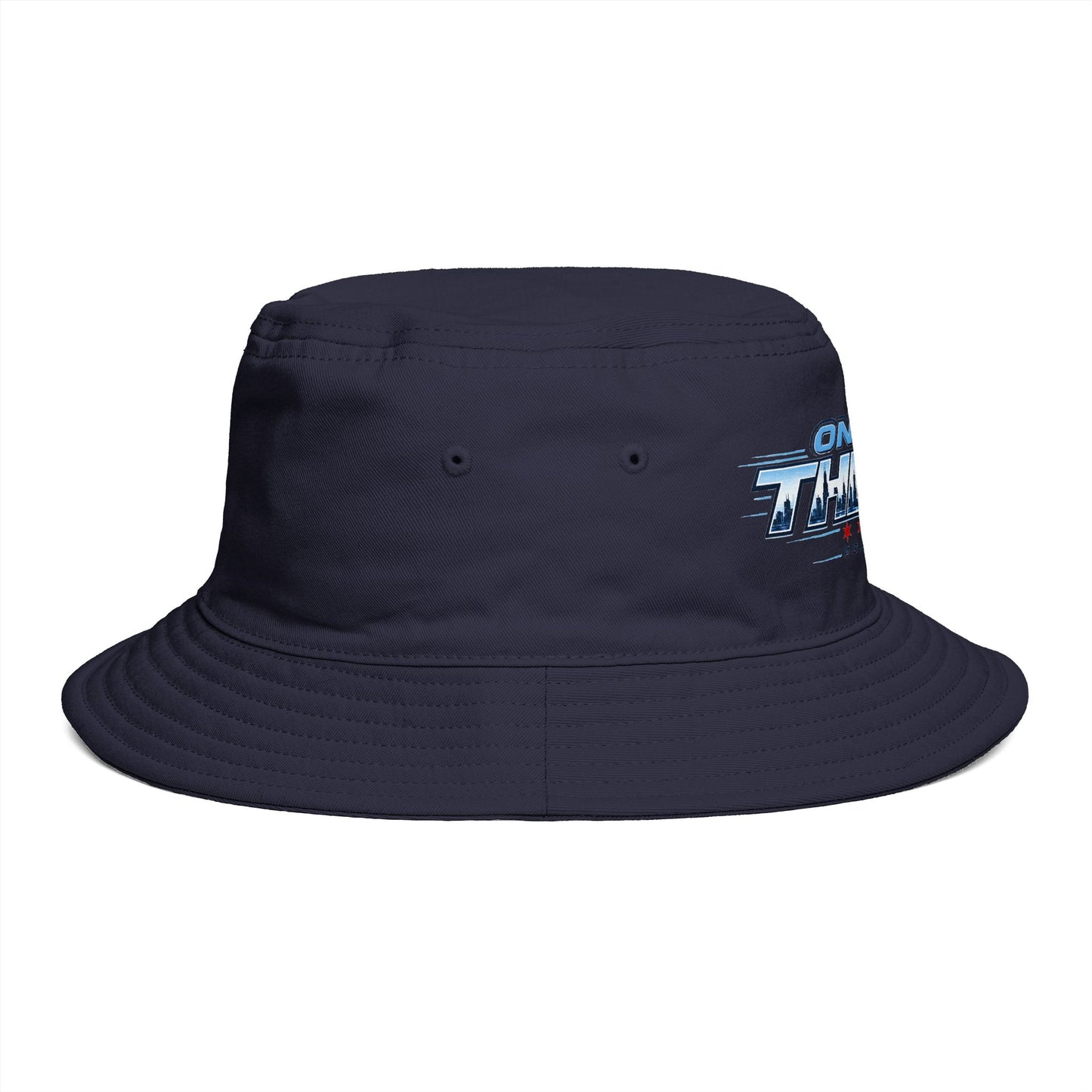 On The Go Podcast Bucket Hat — Retro Logo Casual Sun Hat