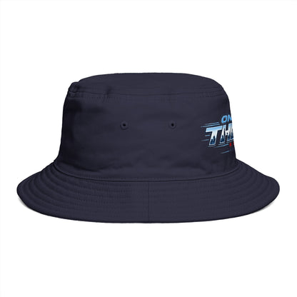 On The Go Podcast Bucket Hat — Retro Logo Casual Sun Hat