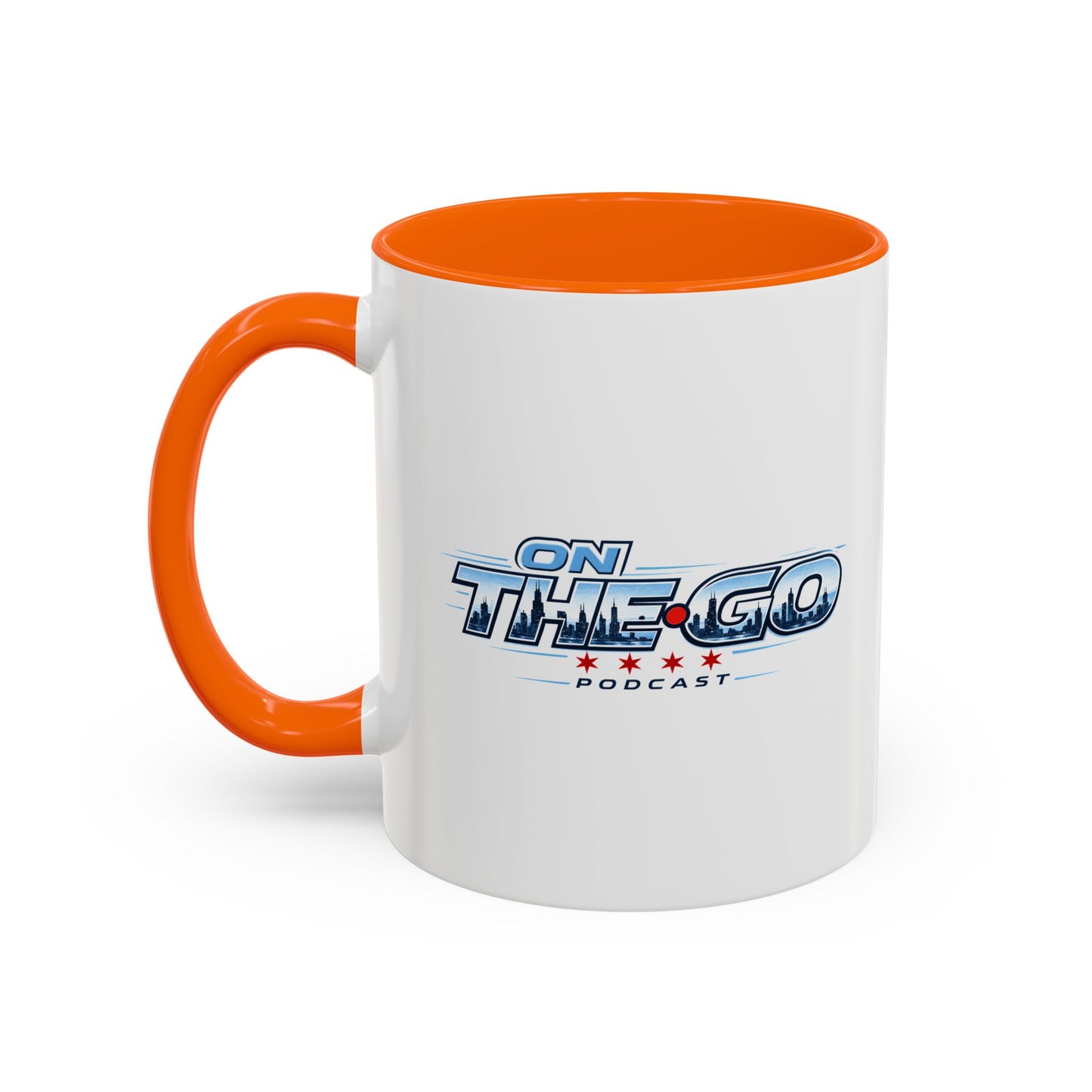 On The Go Podcast Accent Coffee Mug – 11/15oz