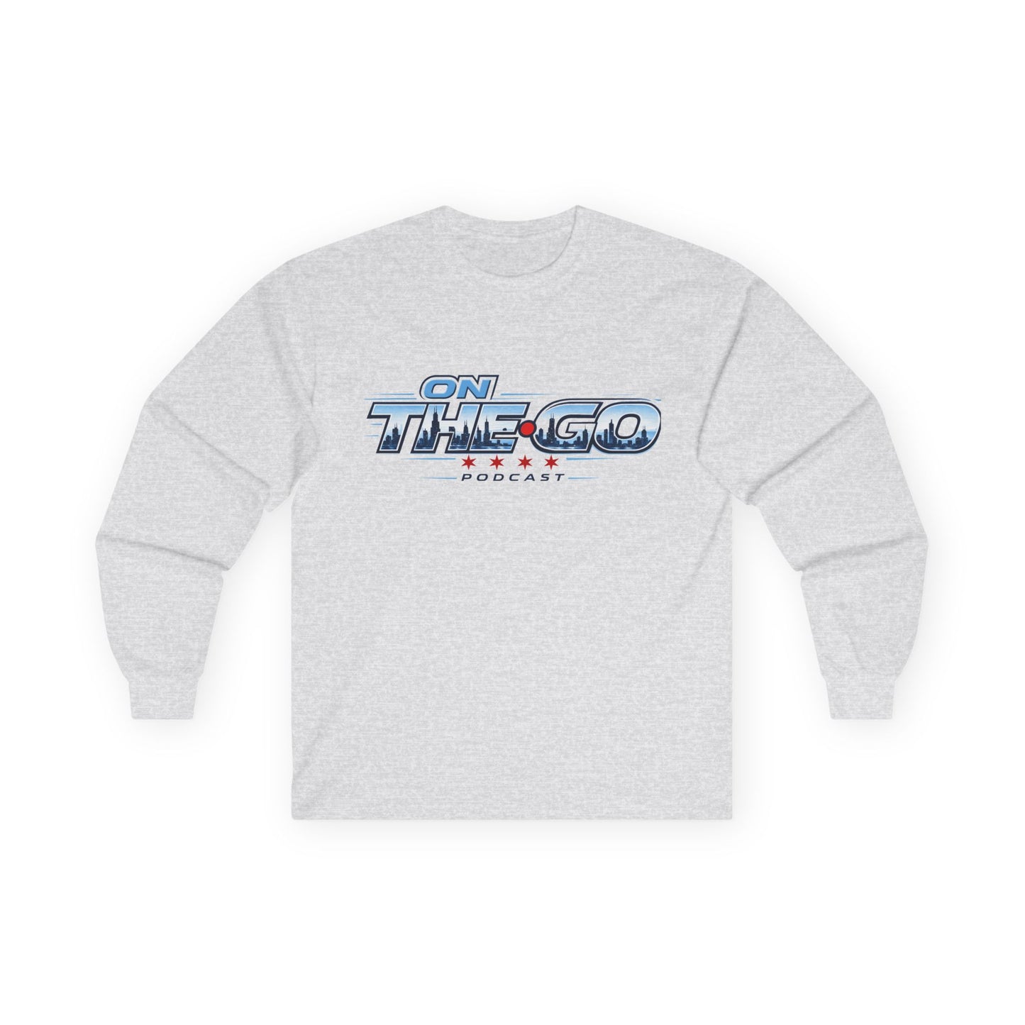 On The Go Podcast Long Sleeve Tee — Vintage Racing Logo
