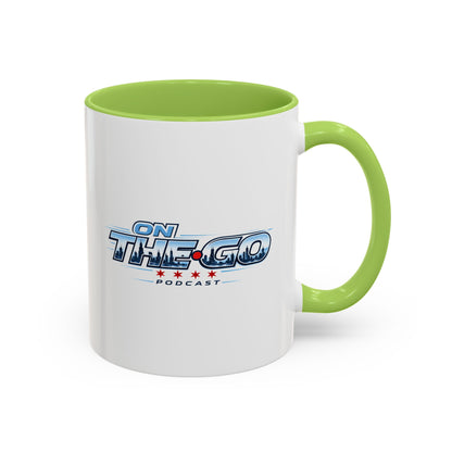 On The Go Podcast Accent Coffee Mug – 11/15oz