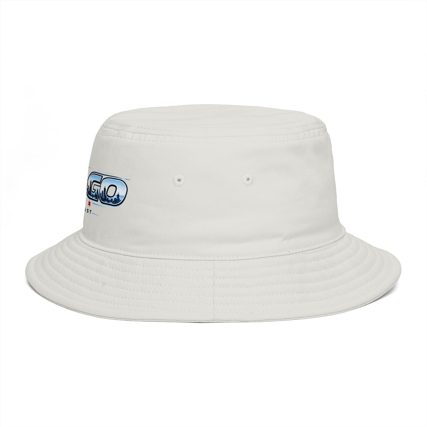 On The Go Podcast Bucket Hat — Retro Logo Casual Sun Hat