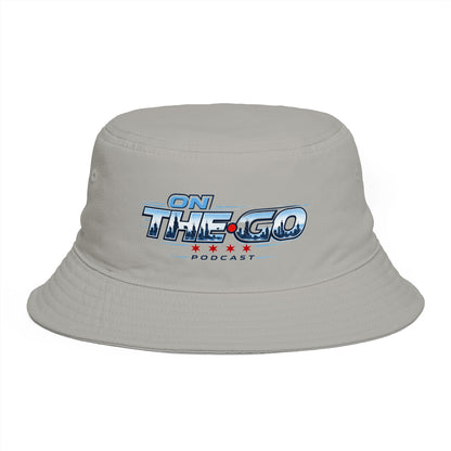 On The Go Podcast Bucket Hat — Retro Logo Casual Sun Hat