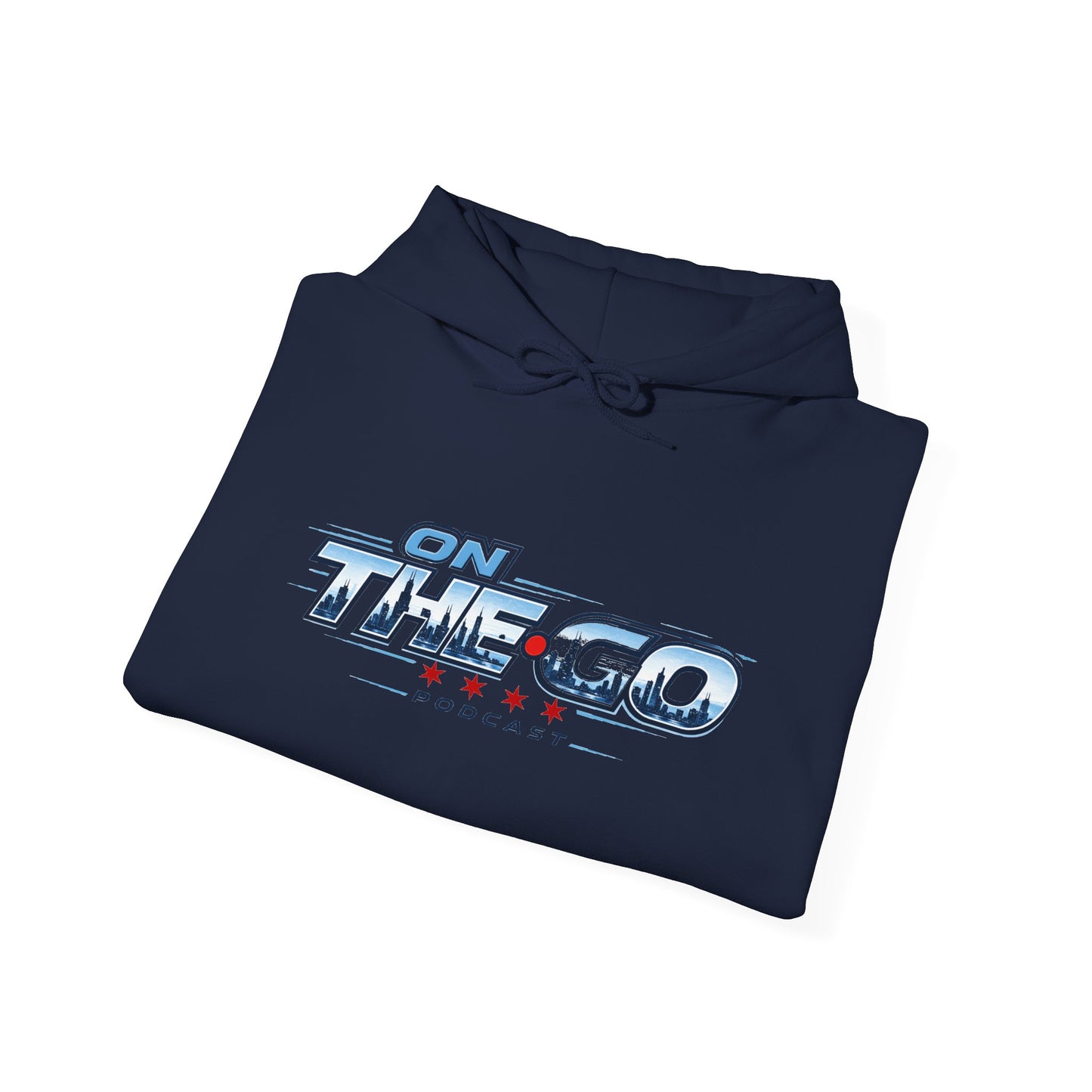 On The Go Hoodie — Retro Travel Vibe Pullover with 'On The Go' Sleeve Text
