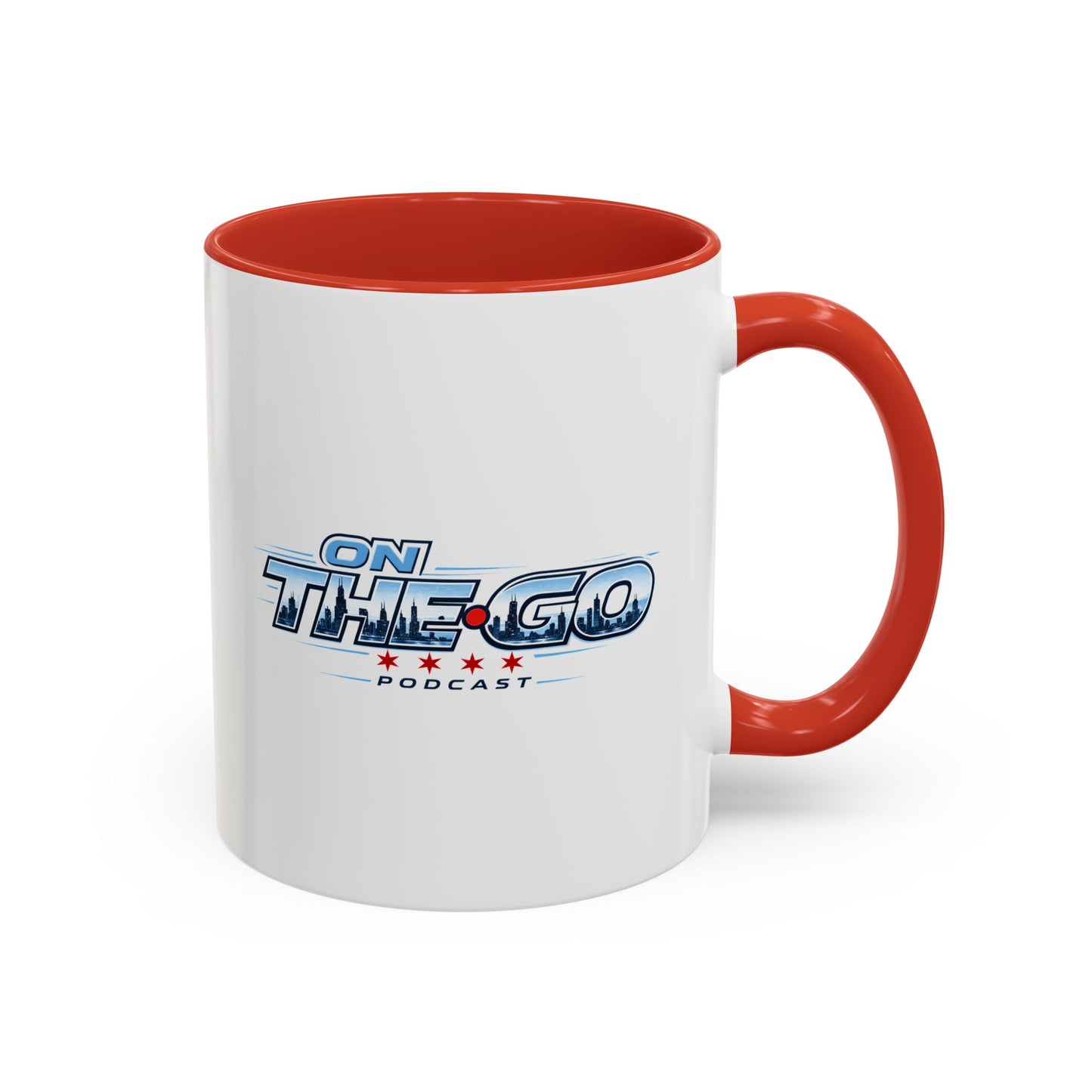 On The Go Podcast Accent Coffee Mug – 11/15oz