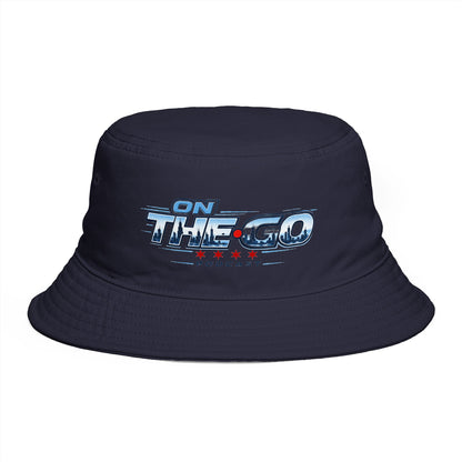 On The Go Podcast Bucket Hat — Retro Logo Casual Sun Hat