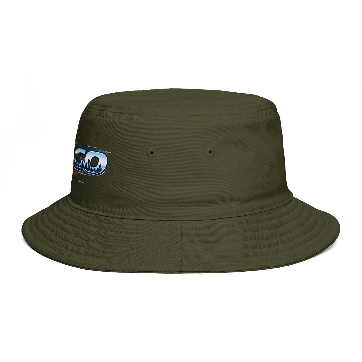 On The Go Podcast Bucket Hat — Retro Logo Casual Sun Hat