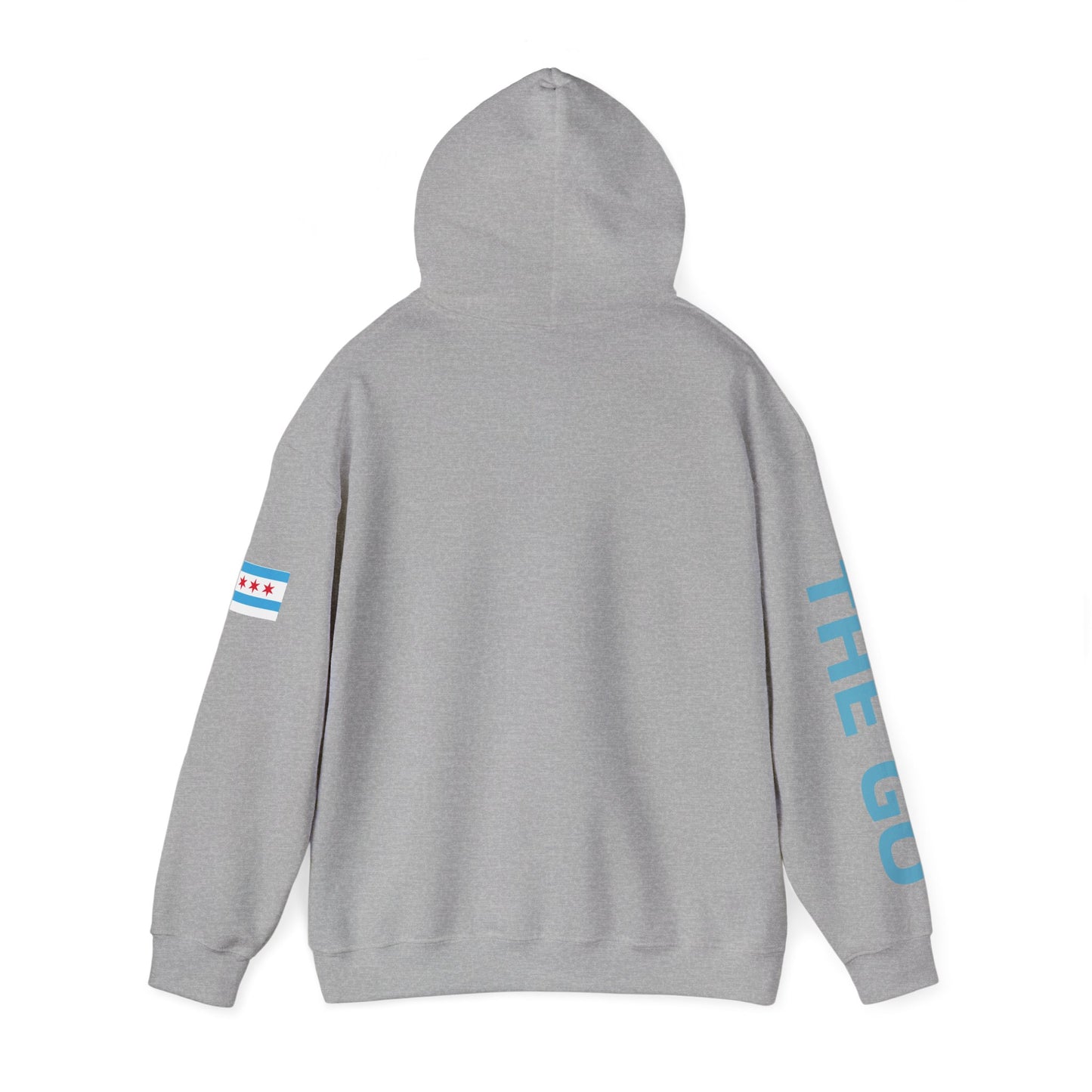 On The Go Hoodie — Retro Travel Vibe Pullover with 'On The Go' Sleeve Text