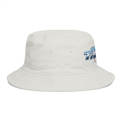 On The Go Podcast Bucket Hat — Retro Logo Casual Sun Hat