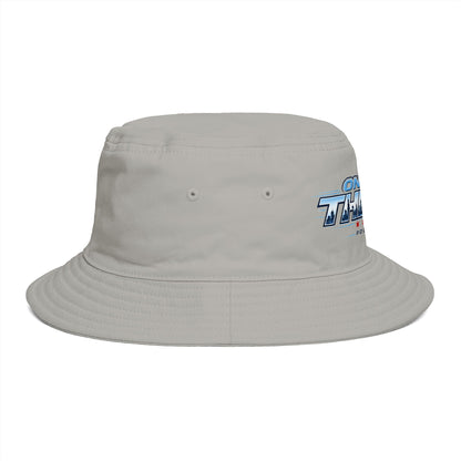 On The Go Podcast Bucket Hat — Retro Logo Casual Sun Hat