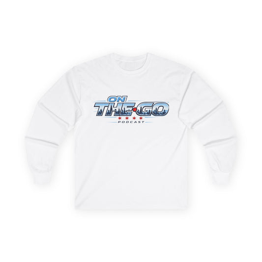On The Go Podcast Long Sleeve Tee — Vintage Racing Logo