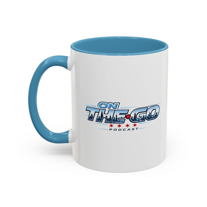 On The Go Podcast Accent Coffee Mug – 11/15oz