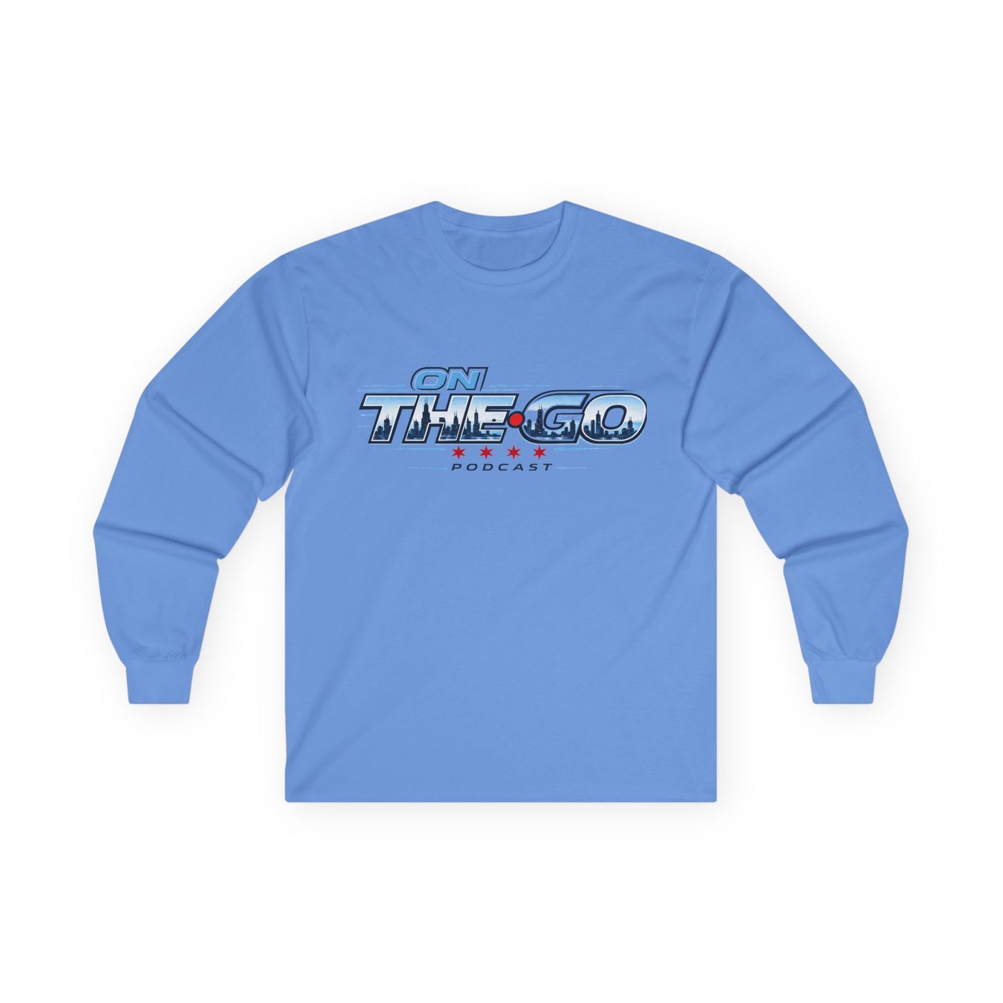 On The Go Podcast Long Sleeve Tee — Vintage Racing Logo