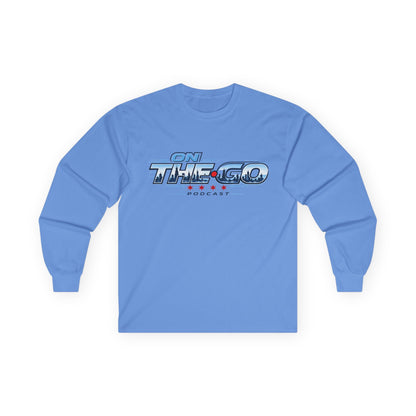 On The Go Podcast Long Sleeve Tee — Vintage Racing Logo