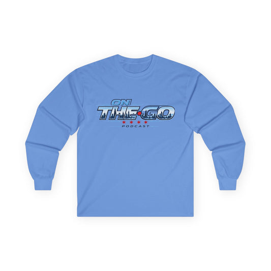 On The Go Podcast Long Sleeve Tee — Vintage Racing Logo