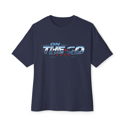 On The Go Podcast Oversized Tee — Retro Travel Vibe Graphic T-Shirt
