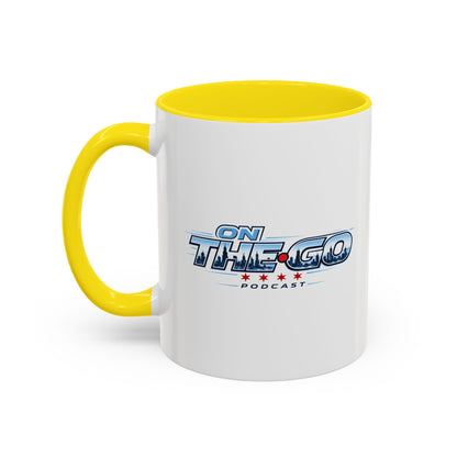 On The Go Podcast Accent Coffee Mug – 11/15oz