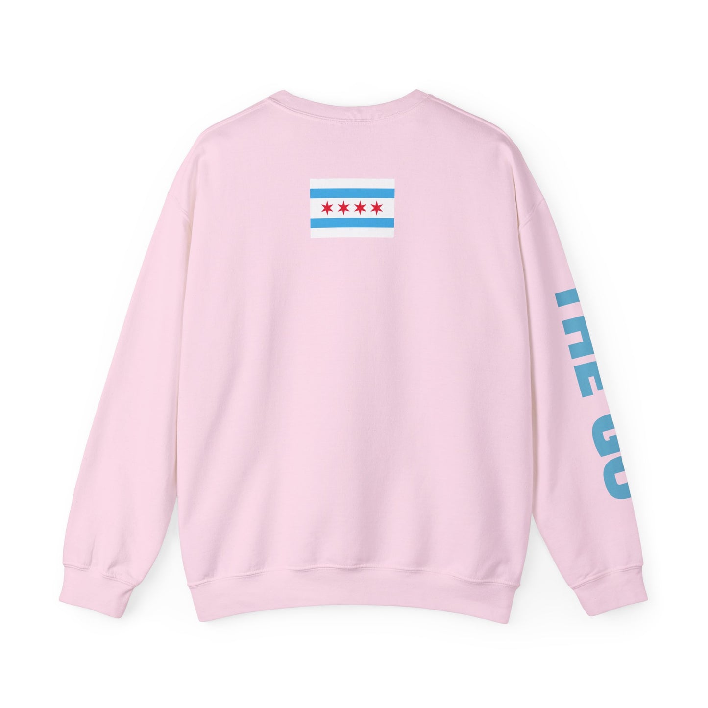Crewneck Sweatshirt — "On The Go Podcast" Retro Logo (Chicago Flag Accent)