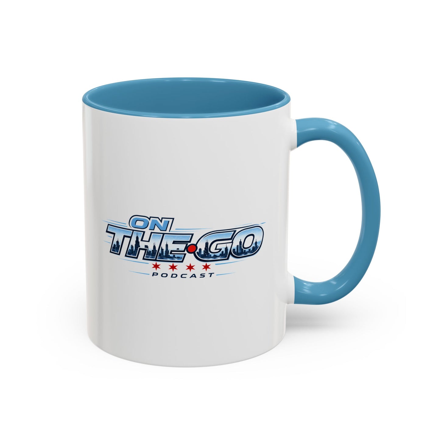 On The Go Podcast Accent Coffee Mug – 11/15oz