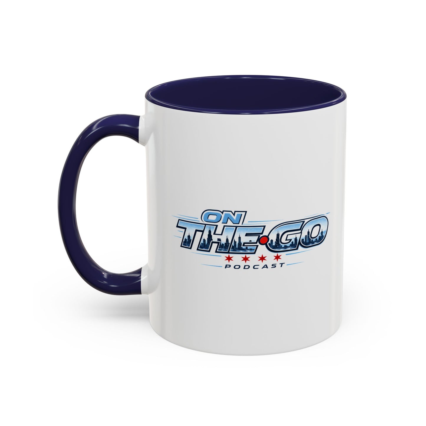 On The Go Podcast Accent Coffee Mug – 11/15oz